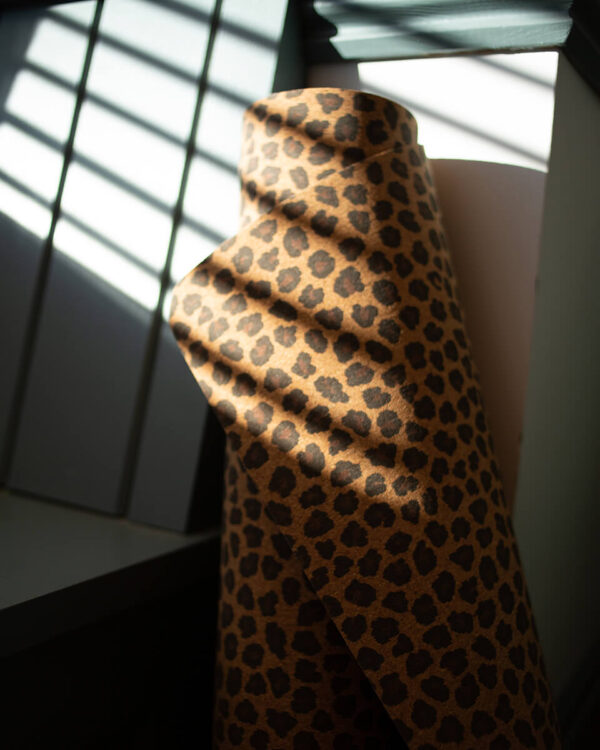 Eco Cork Yoga Mat Leopard Print - In shadows