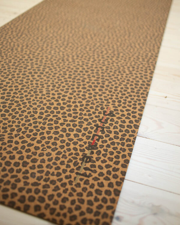 Eco Cork Yoga Mat Leopard Print - Leopard on Floor