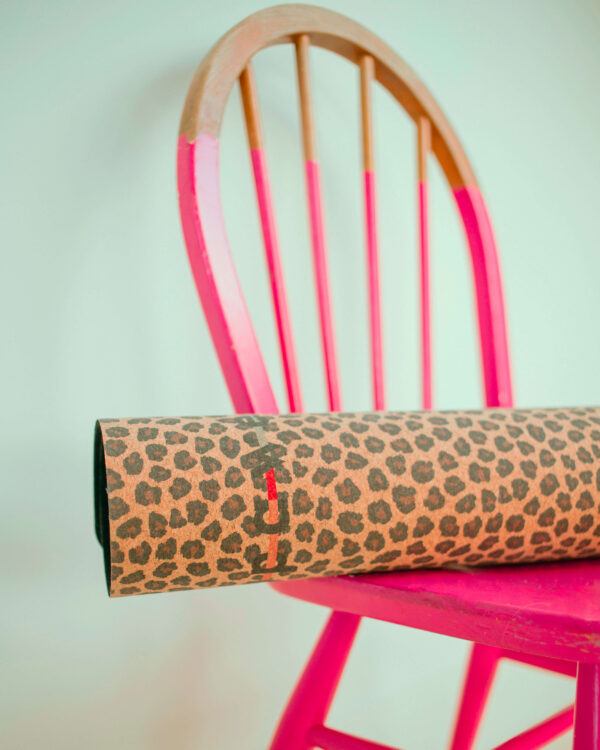 Eco Cork Yoga Mat Leopard Print - Leopard on Pink