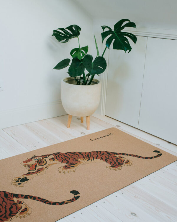 Eco Cork Yoga Mat Leopard Print - Tiger in the Attic