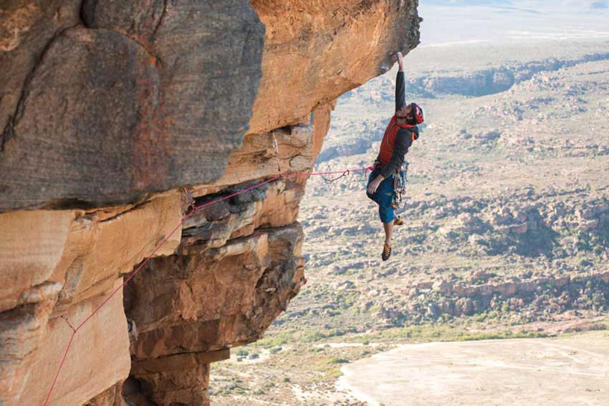 James Pearson Climber in South Africa - North Face Hanging