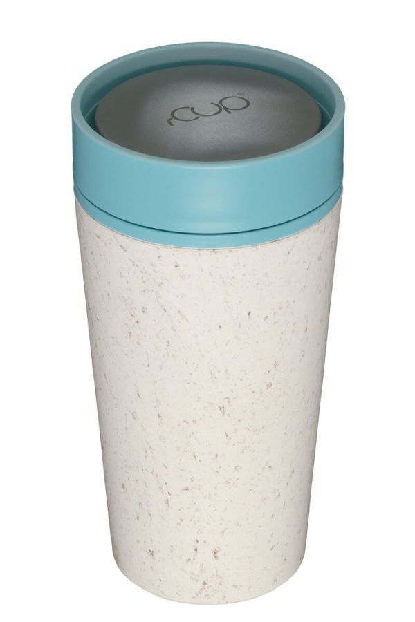 rCup Recycled Coffee Cup Keep Cup 12oz - Cream Teal