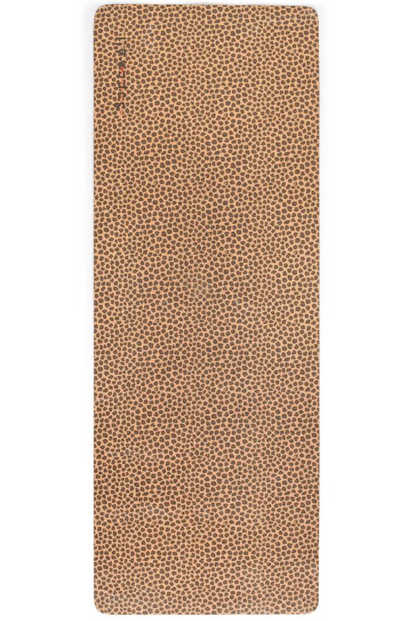 Eco Cork Yoga Mat Supawell - Leopard Full Length