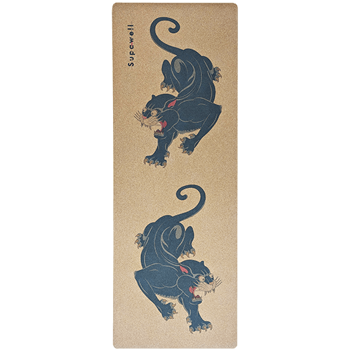 Eco Cork Yoga Mat - Black Panther