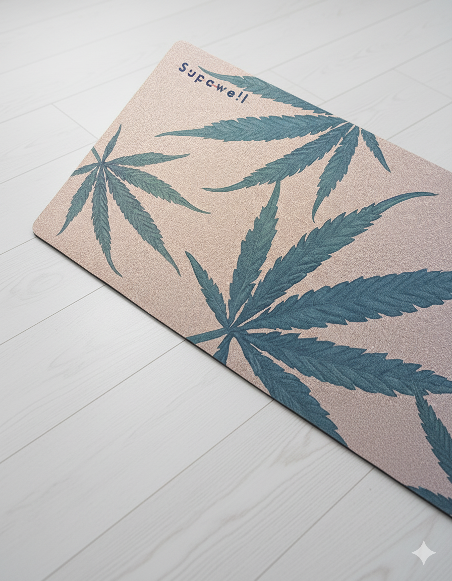 Eco Cork Yoga Mat – Hemp Leaf
