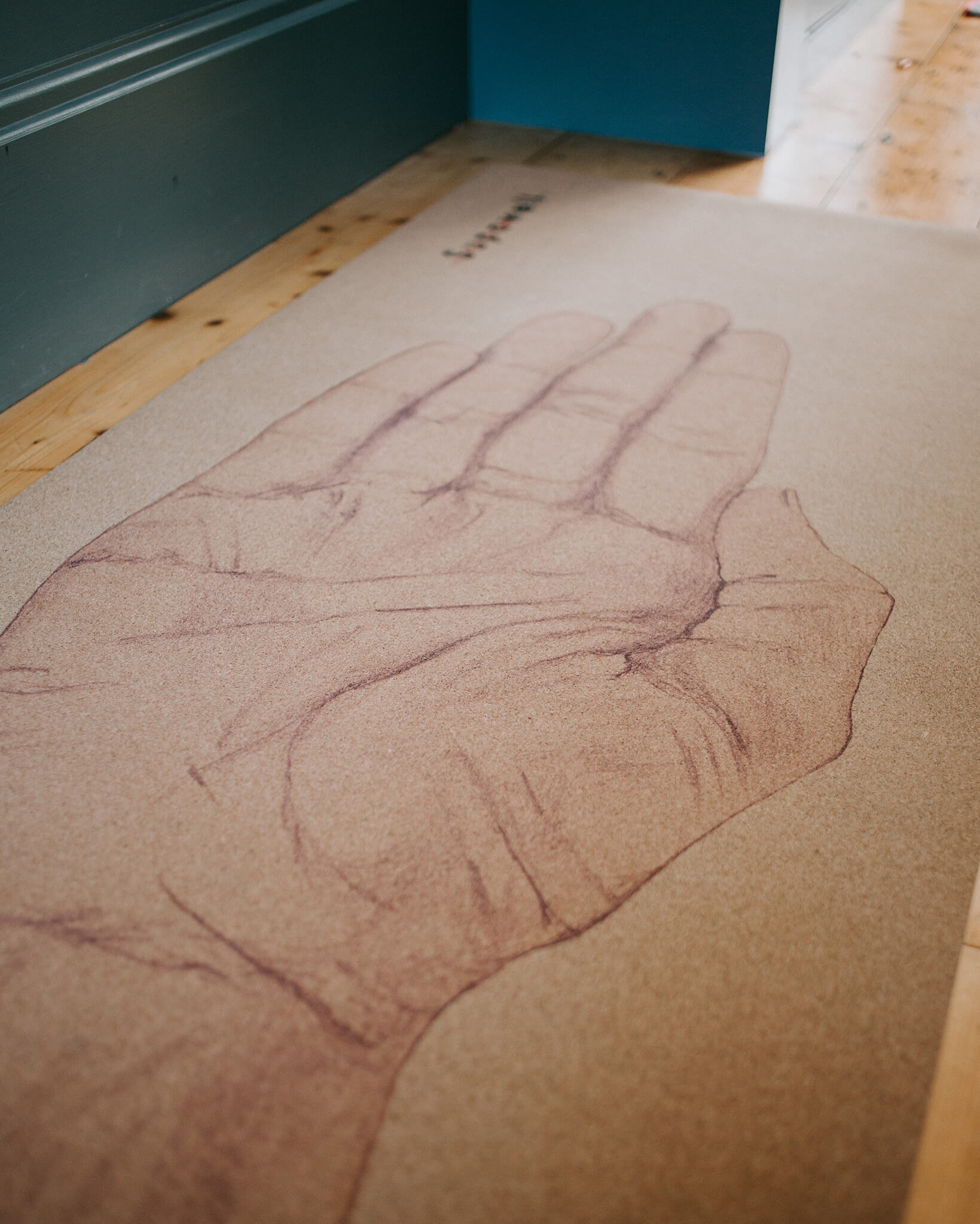 Eco Cork Yoga Mat – Hand | Natural Cork & Rubber Pilates Mat | Supawell