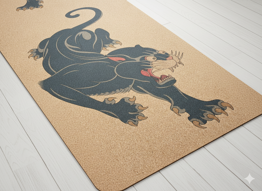 Eco Cork Yoga Mat – Black Panther