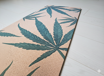 Eco Cork Yoga Mat – Hemp Leaf