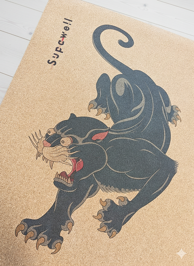 Eco Cork Yoga Mat – Black Panther