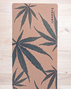 Supawell Eco Cork Yoga Mat - Hemp Leaf