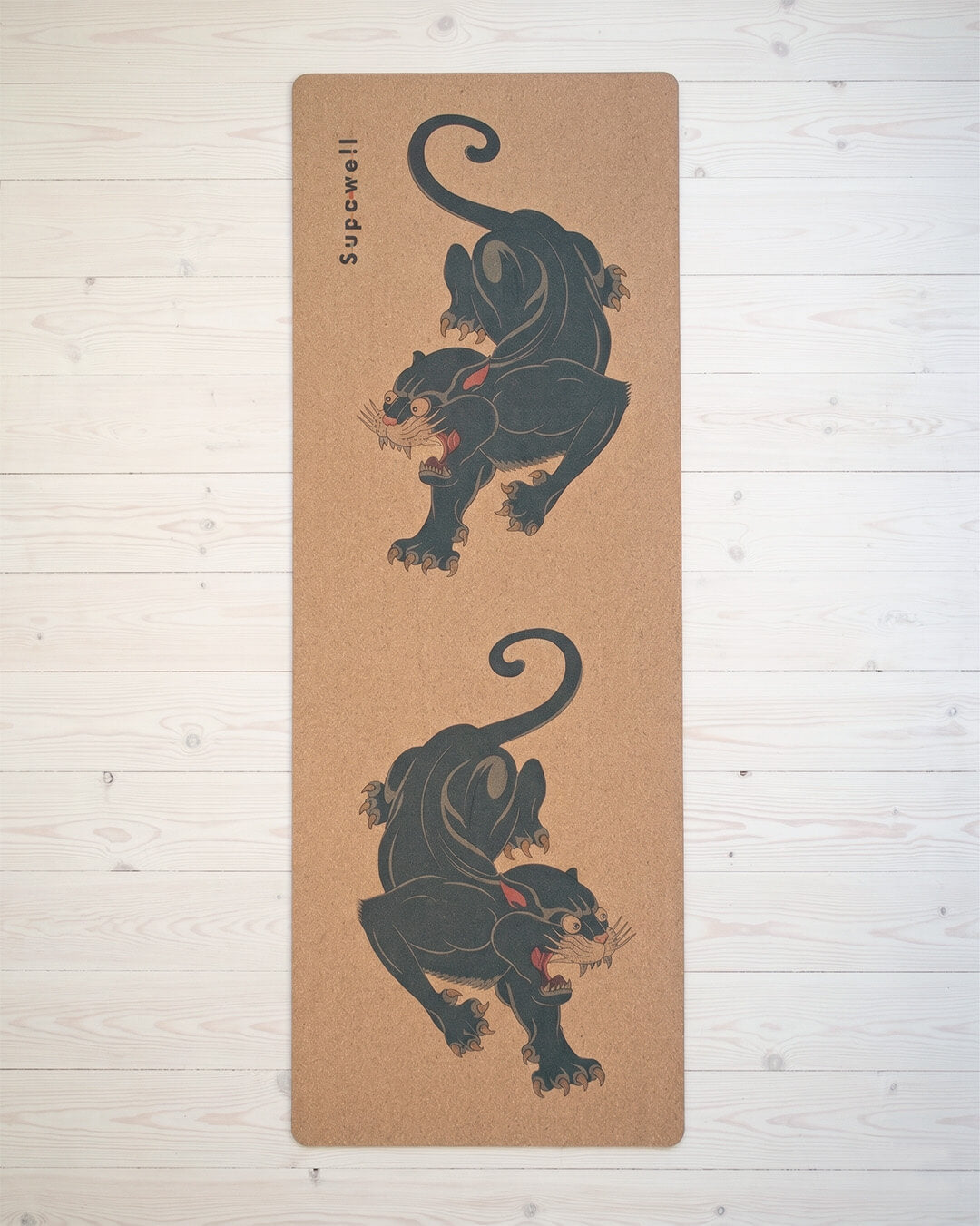 Supawell Eco Cork Yoga Mat Black Panther