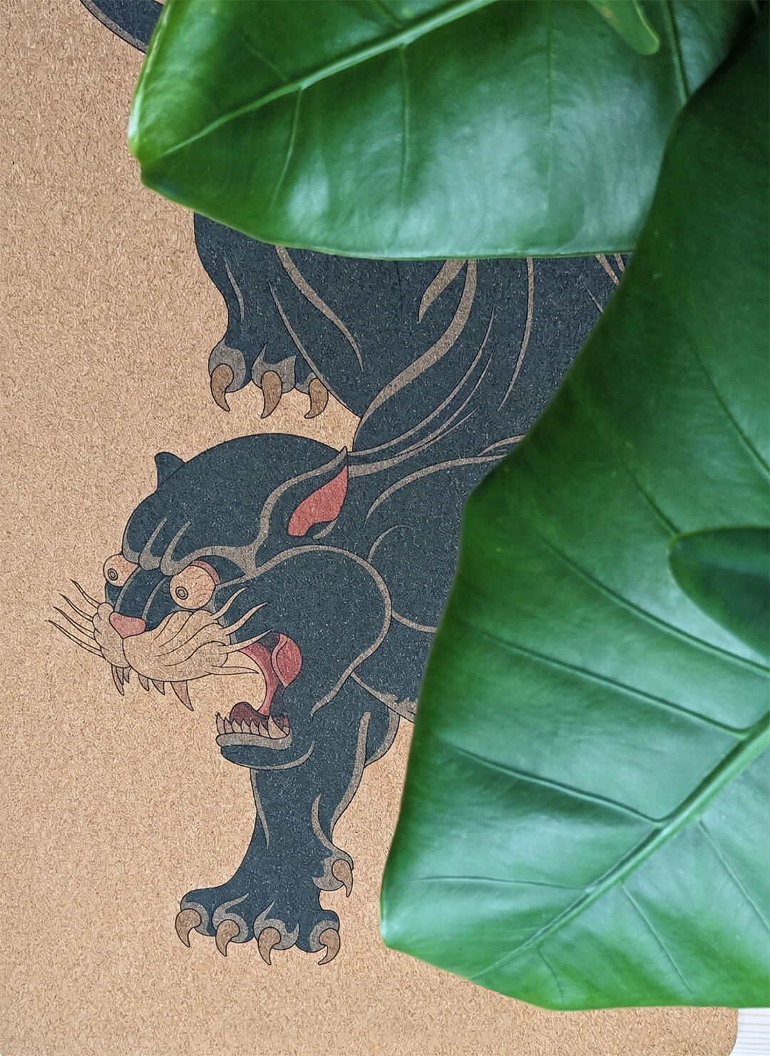 Supawell Eco Cork Yoga Mat Black Panther