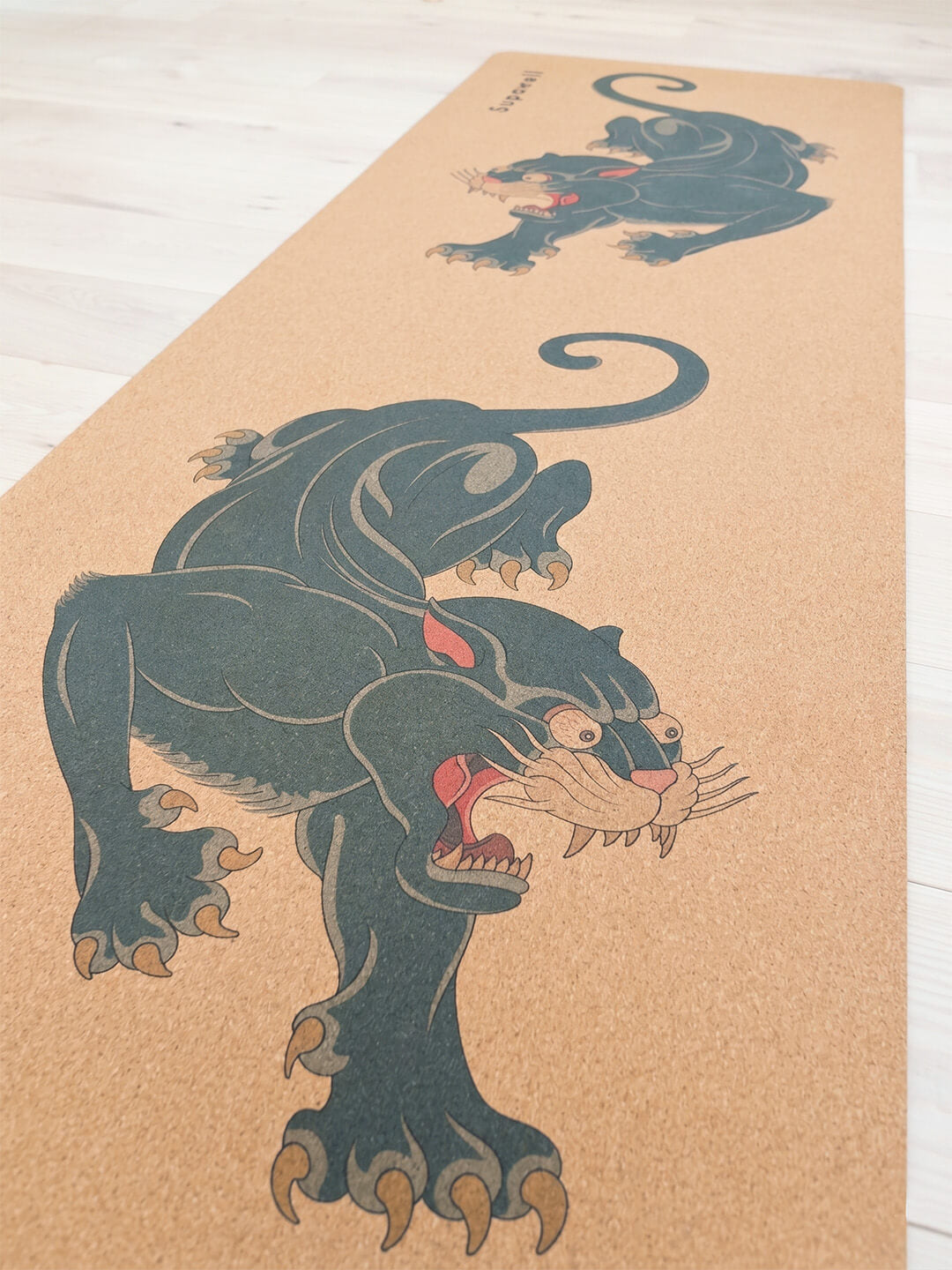 Supawell Eco Cork Yoga Mat Black Panther