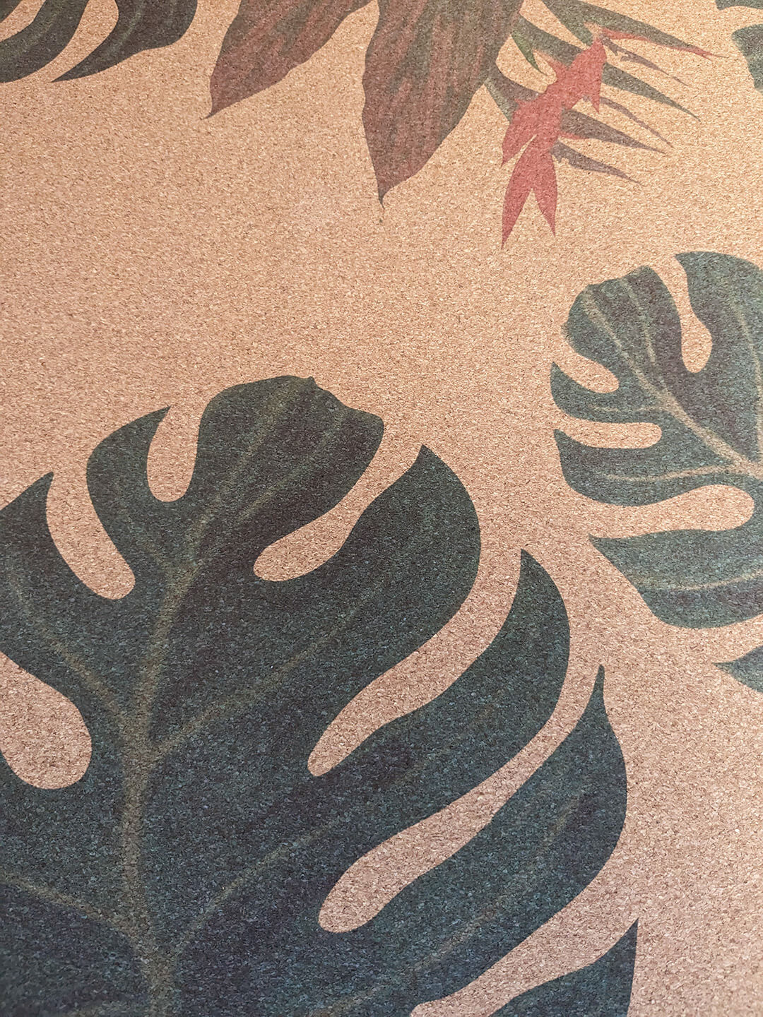 Supawell Eco Cork Yoga Mat Monstera