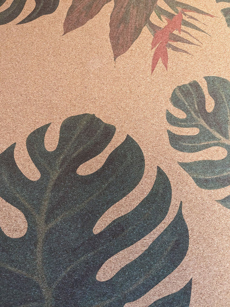 Supawell Eco Cork Yoga Mat Monstera