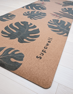 Supawell Eco Cork Yoga Mat Monstera