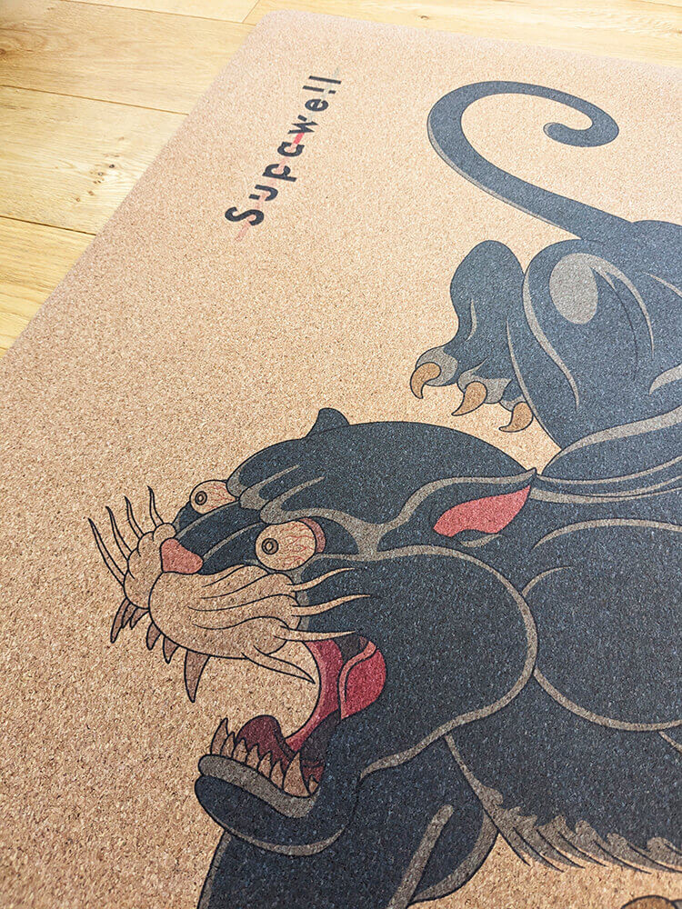 Eco Cork Yoga Mat – Black Panther
