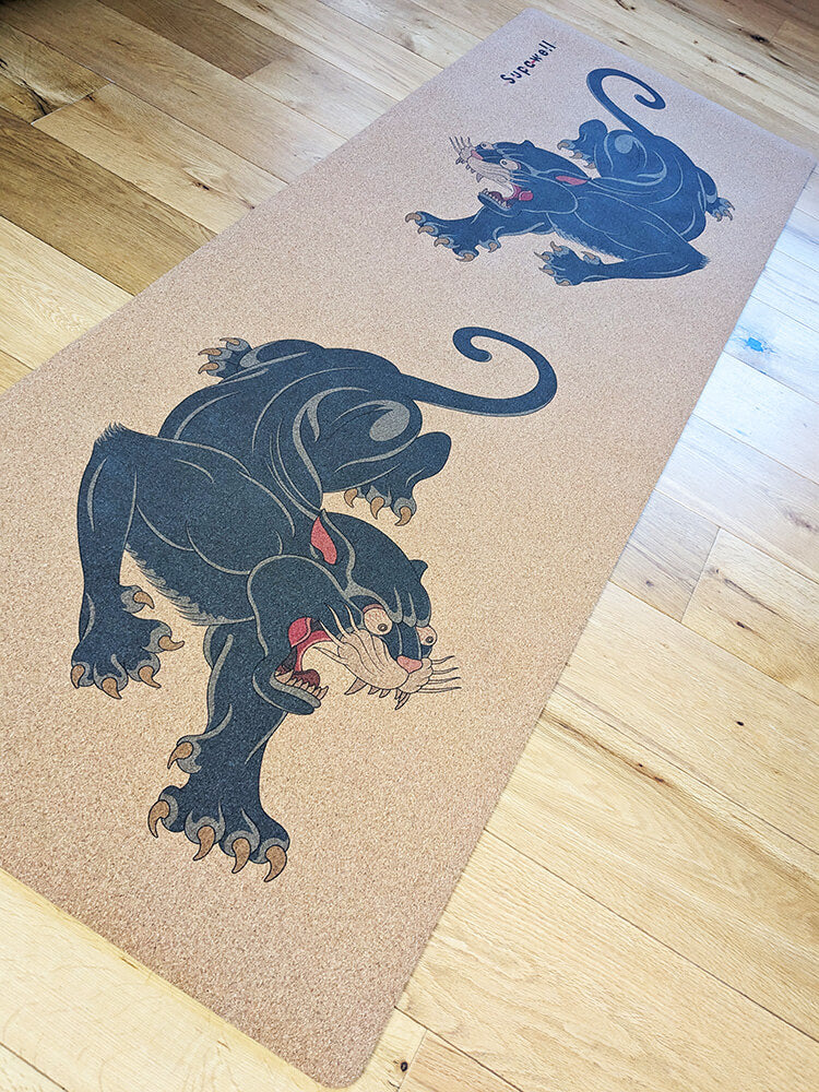 Eco Cork Yoga Mat – Black Panther