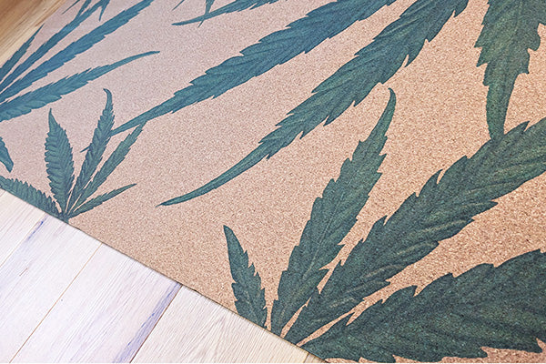 Eco Cork Yoga Mat – Hemp Leaf