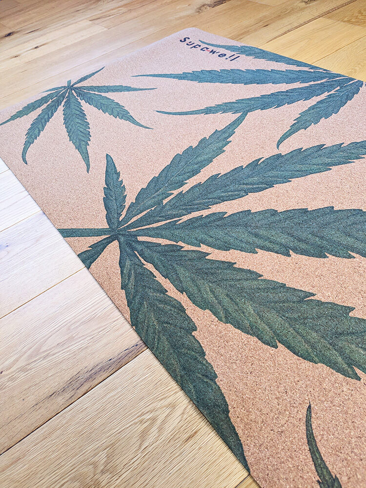 Eco Cork Yoga Mat – Hemp Leaf