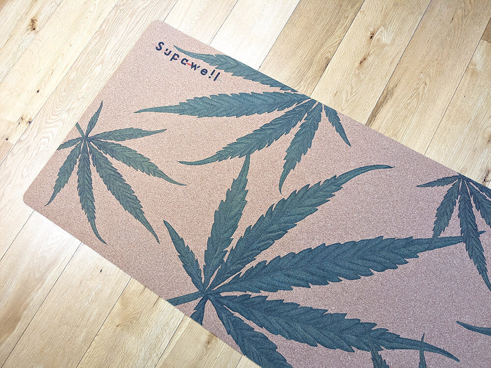 Eco Cork Yoga Mat – Hemp Leaf
