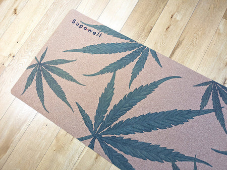 Eco Cork Yoga Mat – Hemp Leaf